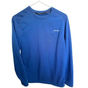 Eddie Bauer Sport Logo Crewneck Sweatshirt Blue Mens Small